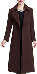 Winter Double-breasted Lapel Long Coat