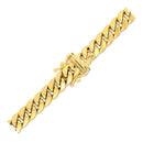 6.9mm 14k Yellow Gold Semi Solid Miami Cuban Chain