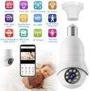 E27 WiFi Bulb Camera 1080P FHD WiFi IP Pan Tilt Security Surveillance Camera with Two-Way Audio Night Vision Flood Light Motion Tracking Siren Functio