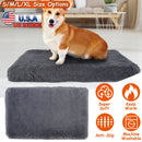Dog Bed Soft Plush Cushion Cozy Warm Pet Crate Mat Dog Carpet Mattress with Long Plush for S/M Dogs