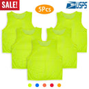 5Pcs Mesh Scrimmage Vests Soccer Basketball Team Training Pinnies Jerseys Shirt Adult Size