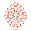 14K Rose Gold Plated 4.55 Carat Genuine Morganite .925 Sterling Silver Ring