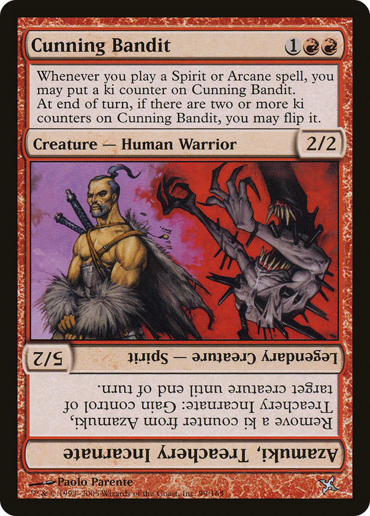 Cunning Bandit // Azamuki, Treachery Incarnate (BOK-099) - Betrayers of Kamigawa Foil