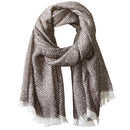 David & Young Womens Herringbone Blanket Wrap, Black, One Size