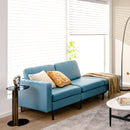 3-Seat Sectional Sofa Couch with Armrest Magazine Pocket and Metal Leg