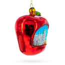 New York City Big Apple Glass Christmas Ornament