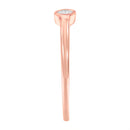 14K Rose Gold Plated .925 Sterling Silver Miracle Set Diamond Ring (1/20 Cttw, J-K Color, I1-I2 Clarity) - Size 6