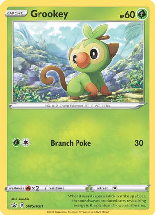 Grookey SWSH001/307 - SWSH Sword & Shield Promo Cards Holofoil