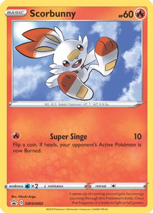 Scorbunny SWSH002/307 - SWSH Sword & Shield Promo Cards Holofoil