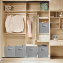 iMounTEK 4 Pack Foldable Storage Cube Bins Cloths Closet Space Organizer Basket Shelves Box for Clothes Toys Books Cabinet