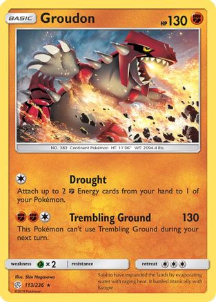 Groudon 113/236 - SM  Cosmic Eclipse