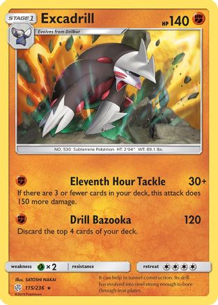 Excadrill 115/236 - SM  Cosmic Eclipse Reverse Holofoil