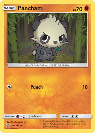 Pancham 119/236 - SM  Cosmic Eclipse Reverse Holofoil