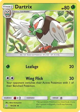 Dartrix 019/236 - SM  Cosmic Eclipse Reverse Holofoil