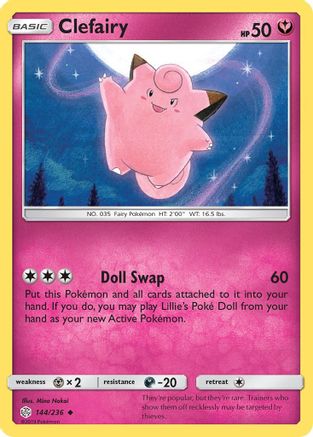 Clefairy 144/236 - SM  Cosmic Eclipse Reverse Holofoil