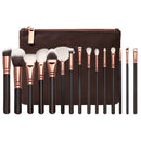15 Makeup Brush Set Rose Gold with Bag