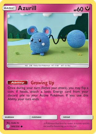 Azurill 146/236 - SM  Cosmic Eclipse Reverse Holofoil