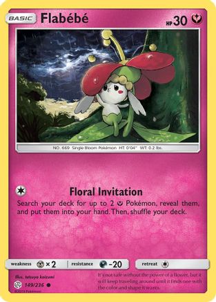 Flabebe 149/236 - SM  Cosmic Eclipse Reverse Holofoil