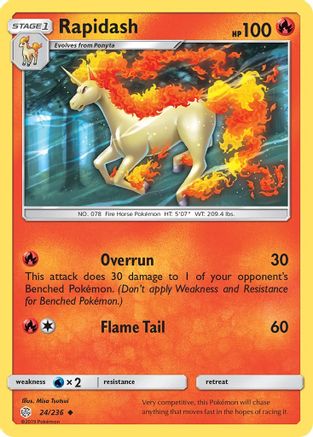 Rapidash 024/236 - SM  Cosmic Eclipse Reverse Holofoil