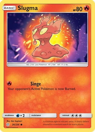Slugma 026/236 - SM  Cosmic Eclipse Reverse Holofoil