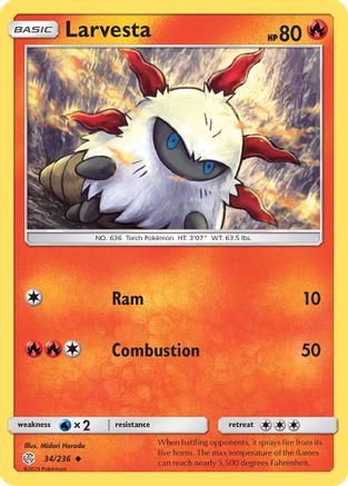 Larvesta 034/236 - SM  Cosmic Eclipse