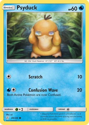 Psyduck 040/236 - SM  Cosmic Eclipse Reverse Holofoil