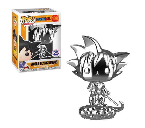 Funko POP! Dragon Ball - Goku & Flying Nimbus (Chrome) Vinyl Figure #109 Funimation Exclusive [READ DESCRIPTION]