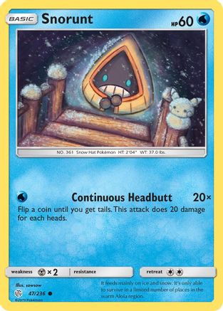 Snorunt 047/236 - SM  Cosmic Eclipse