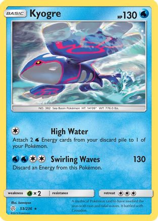 Kyogre 053/236 - SM  Cosmic Eclipse Reverse Holofoil