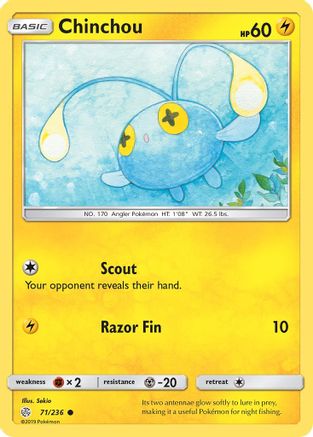 Chinchou 071/236 - SM  Cosmic Eclipse Reverse Holofoil