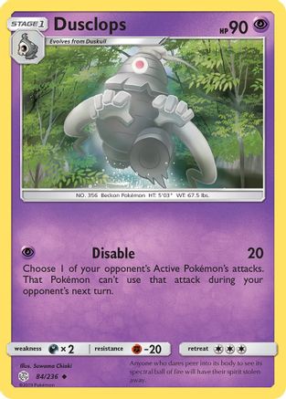 Dusclops 084/236 - SM  Cosmic Eclipse Reverse Holofoil