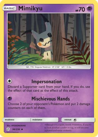 Mimikyu 096/236 - SM  Cosmic Eclipse Reverse Holofoil