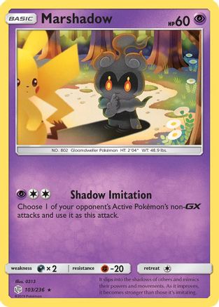 Marshadow 103/236 - SM  Cosmic Eclipse Reverse Holofoil