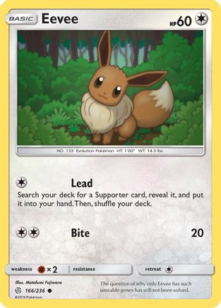 Eevee 166/236 - SM  Cosmic Eclipse Reverse Holofoil