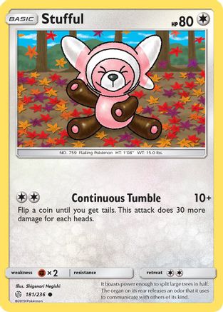 Stufful 181/236 - SM  Cosmic Eclipse Reverse Holofoil