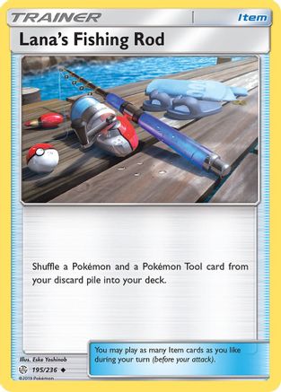 Lana's Fishing Rod 195/236 - SM  Cosmic Eclipse Reverse Holofoil