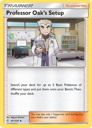 Professor Oak's Setup 201/236 - SM  Cosmic Eclipse Reverse Holofoil