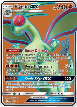 Flygon GX (Full Art) 218/236 - SM  Cosmic Eclipse Holofoil