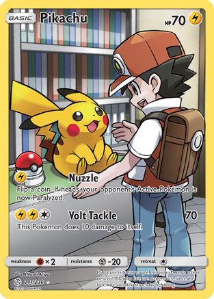Pikachu (Secret) 241/236 - SM  Cosmic Eclipse Holofoil