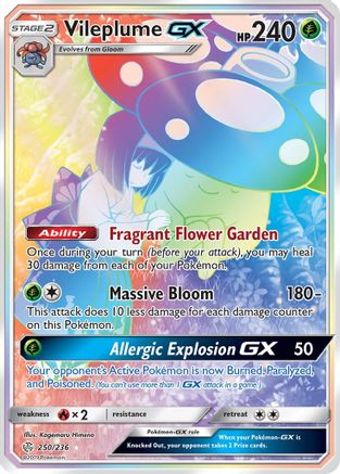 Vileplume GX (Secret) 250/236 - SM  Cosmic Eclipse Holofoil