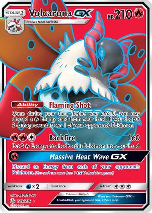 Volcarona GX (Full Art) 213/236 - SM  Cosmic Eclipse Holofoil
