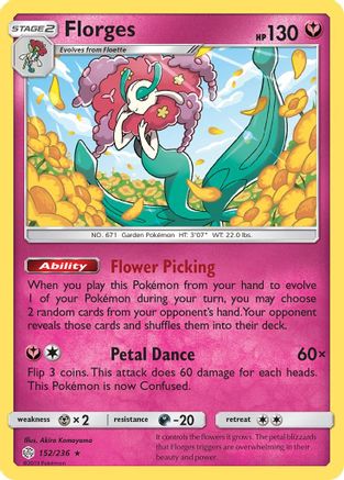 Florges 152/236 - SM  Cosmic Eclipse Reverse Holofoil