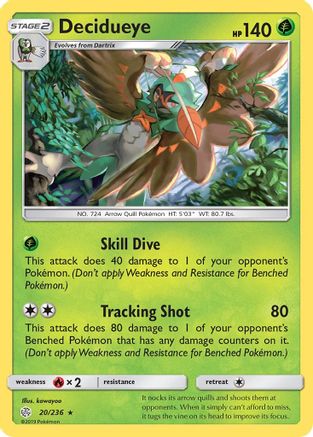 Decidueye 020/236 - SM  Cosmic Eclipse Holofoil