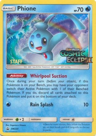 Phione (Prerelease) [Staff] SM220 - SM Promos Holofoil