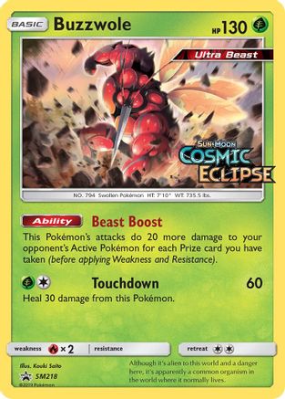 Buzzwole (Prerelease) SM218/248 - SM Promos Holofoil