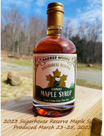 2023 Sugarhouse Reserve Organic Vermont Maple Syrup Premium Maple Syrup Barred Woods Maple 