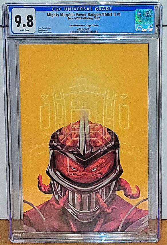 MMPR / TMNT II #1 CGC 9.8 Exclusive Oliver Barret VIRGIN Variant