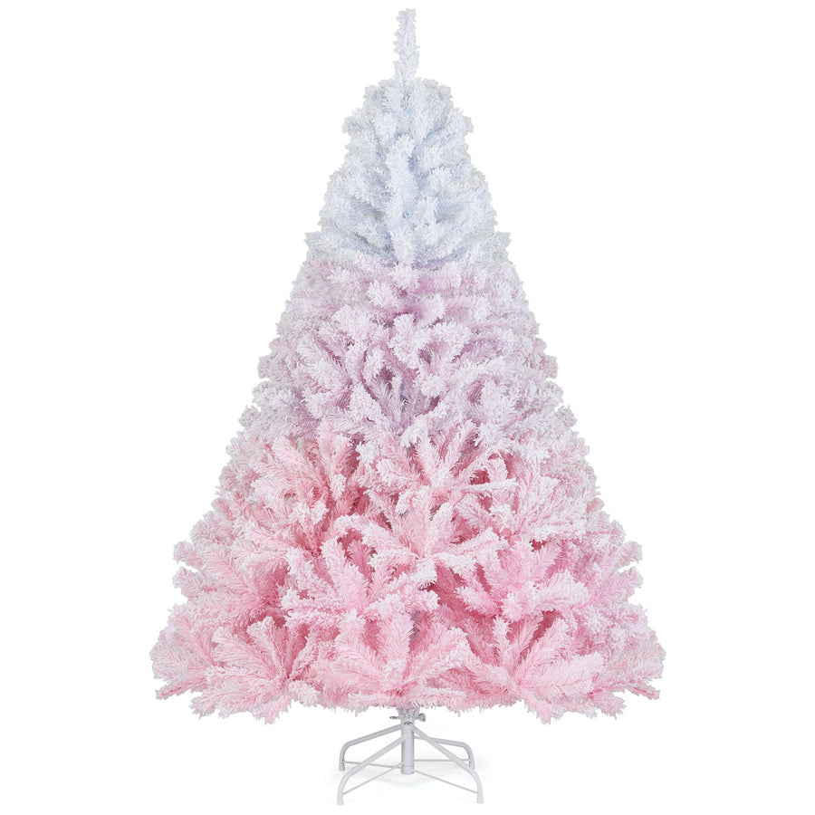2025 New Artificial Christmas Tree with Folding Metal Stand and 456 Branch Tips