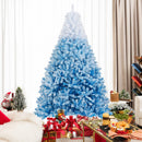 2025 New Artificial Christmas Tree with 456 Branch Tips and Folding Metal Stand