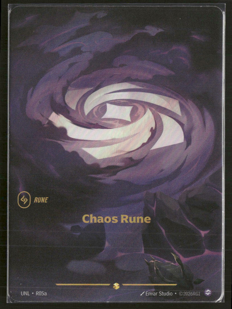 chaos cards riftbound Rune #R05a Size:8M/9.5W Lorcana Booster Chaos Artist Rare and Valuable Digimon